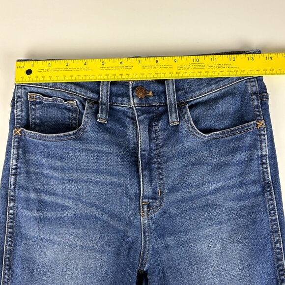 Madewell Jeans Womens 27 Roadtripper Skinny 10" High Rise Supersoft Blue Stretch - Picture 8 of 16